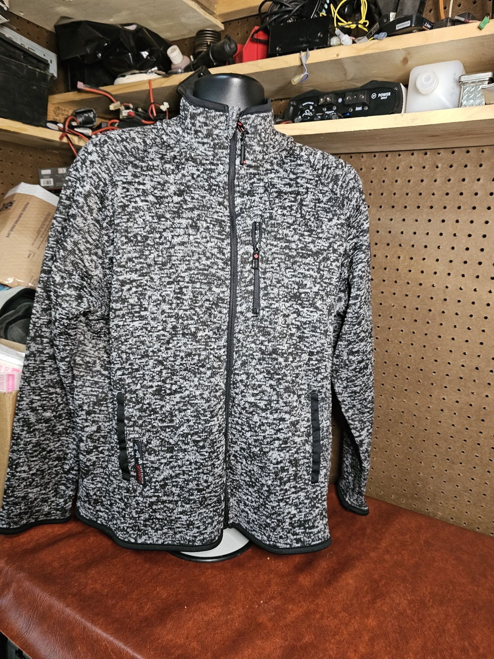 Canada Weather Gear Mens Full Zip Up Sweater Fleece Jacket XLG